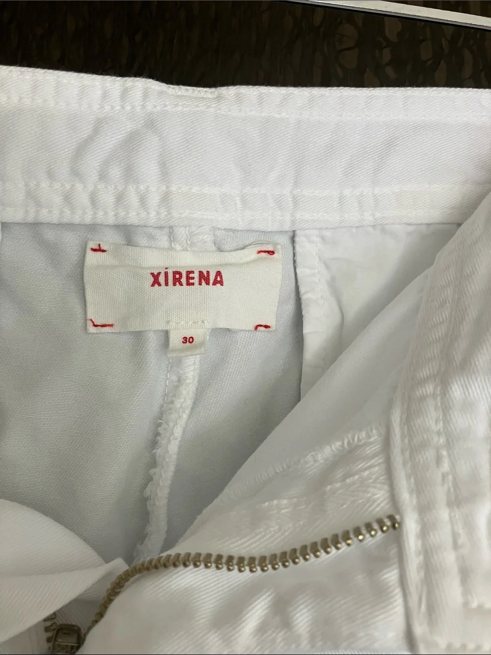 XiRENA Emmanuelle Pant- Blanc/White Lightweight Cotton Fit & Flare Cut Size 30